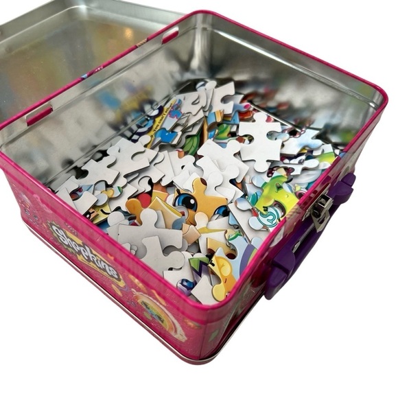 Shopkins Jigsaw Puzzle in Metal Lunch Tin Carrying Case - Picture 2 of 5